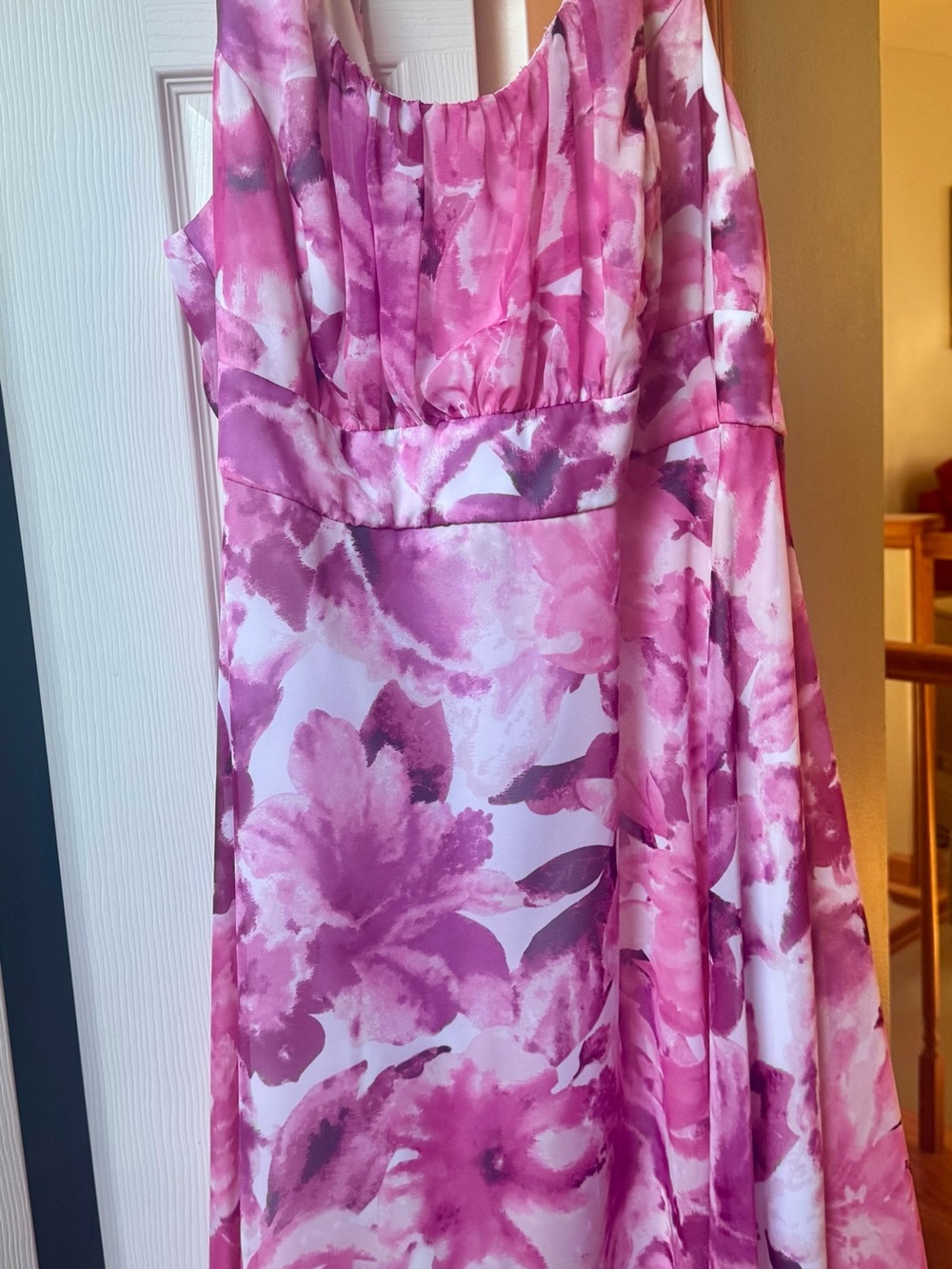 Woman’s Pink Floral A-Line Sundress